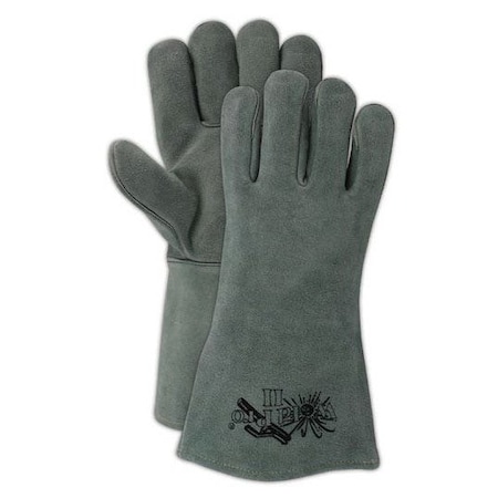 Magid Weld Pro Green Side Split Full Leather Welder's Gloves, 12PK M6700FHL